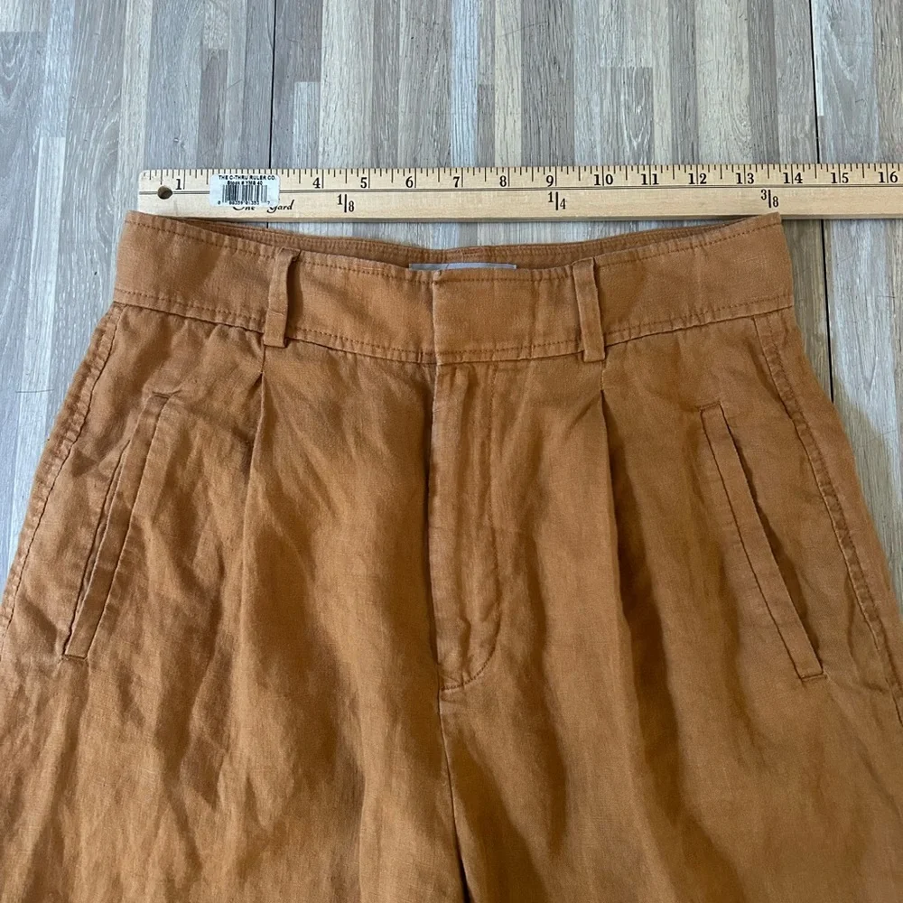 Everlane The Linen Way-high Drape Pant in Caramel Size 4 100% linen